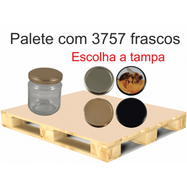 Frasco de 250 gr ( 212 ml ) com tampa em palete 